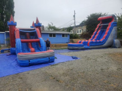 22ft Single Lane Rocky Marble Water Slide