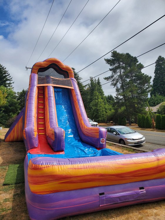 21' Single Lane Purple Lava Slide