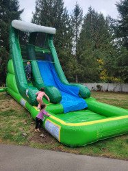 17GreenSlime2 1712594768 17' Single Lane Green Slime Slide