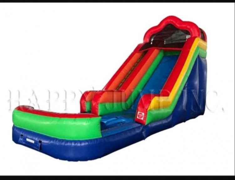 18' Single Lane  Multi-Colored Slide