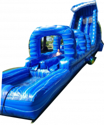 27closeUpCut20 20Copy 1688326206 27' Double Lane Slide with Slip & Slide/Splash Pool Attachem